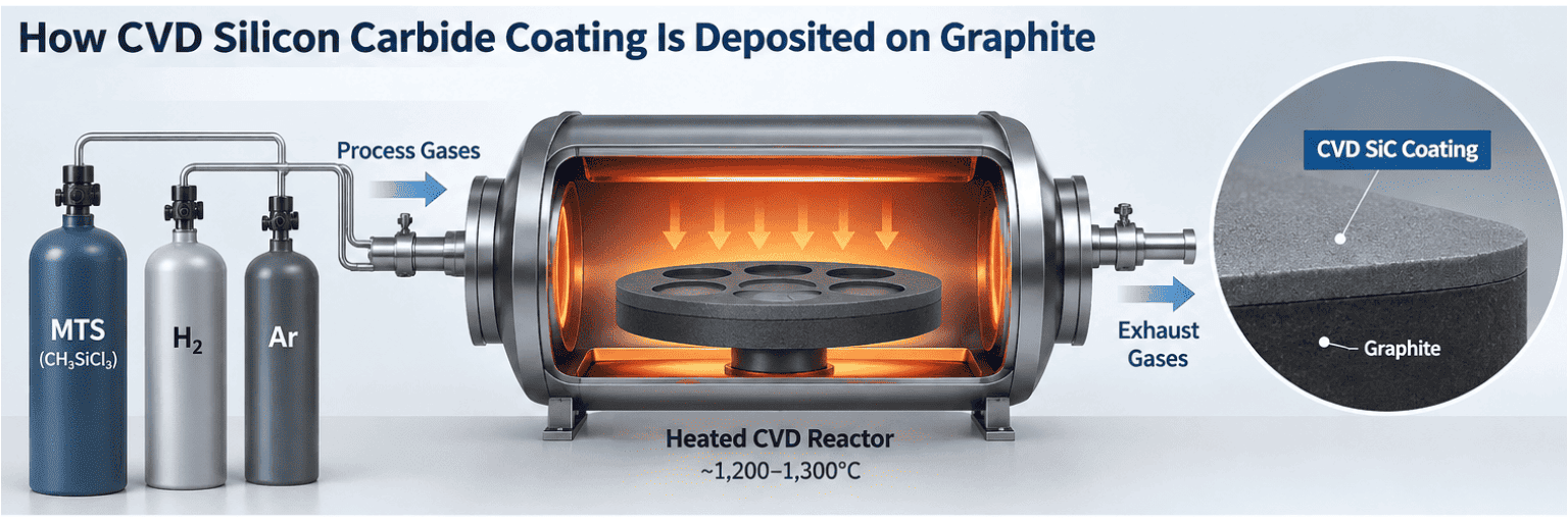 How CVD Silicon Carbide CoatingIs Deposited on Graphite